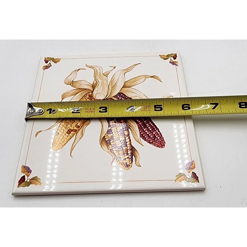 Avon Ceramic Tile Trivet 6in Multicolor Shades of Autumn 1984 BNIB EXC Fall